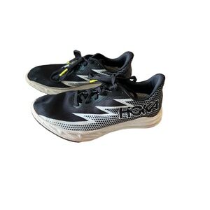 Hoka One One Sneakers Unisex women’s 6‎ Black Track Field Mesh Lace Up Running